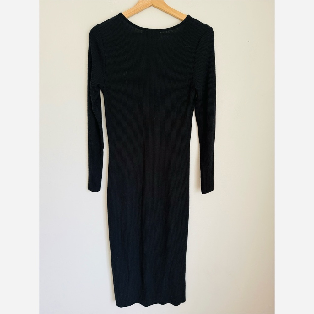 NATION LTD Phaedra Twisted Midi Dress in Black - Picture 5 of 8